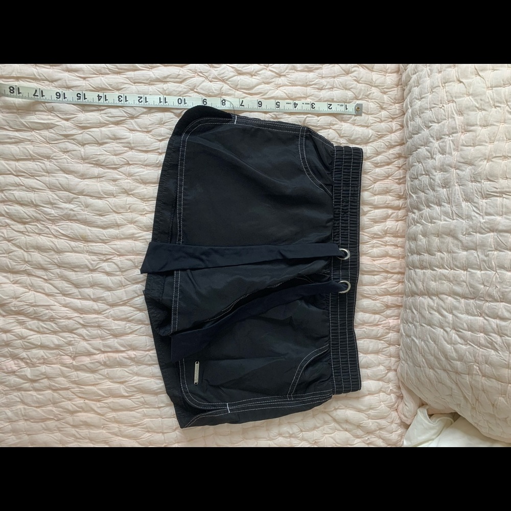 Shorts, bathing suit coverup, black